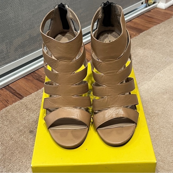 14th & Union Heels Black Nude Strappy 4” Size 9.5 - Picture 7 of 13